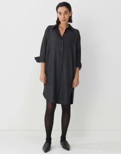 Frau someday Fashion Jurken Rokken>Overhemdjurk Quarolin Texture